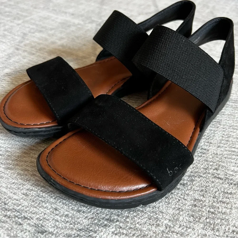 B.O.C Born Women's Black Brown Sandals Size 6 - Picture 2 of 10